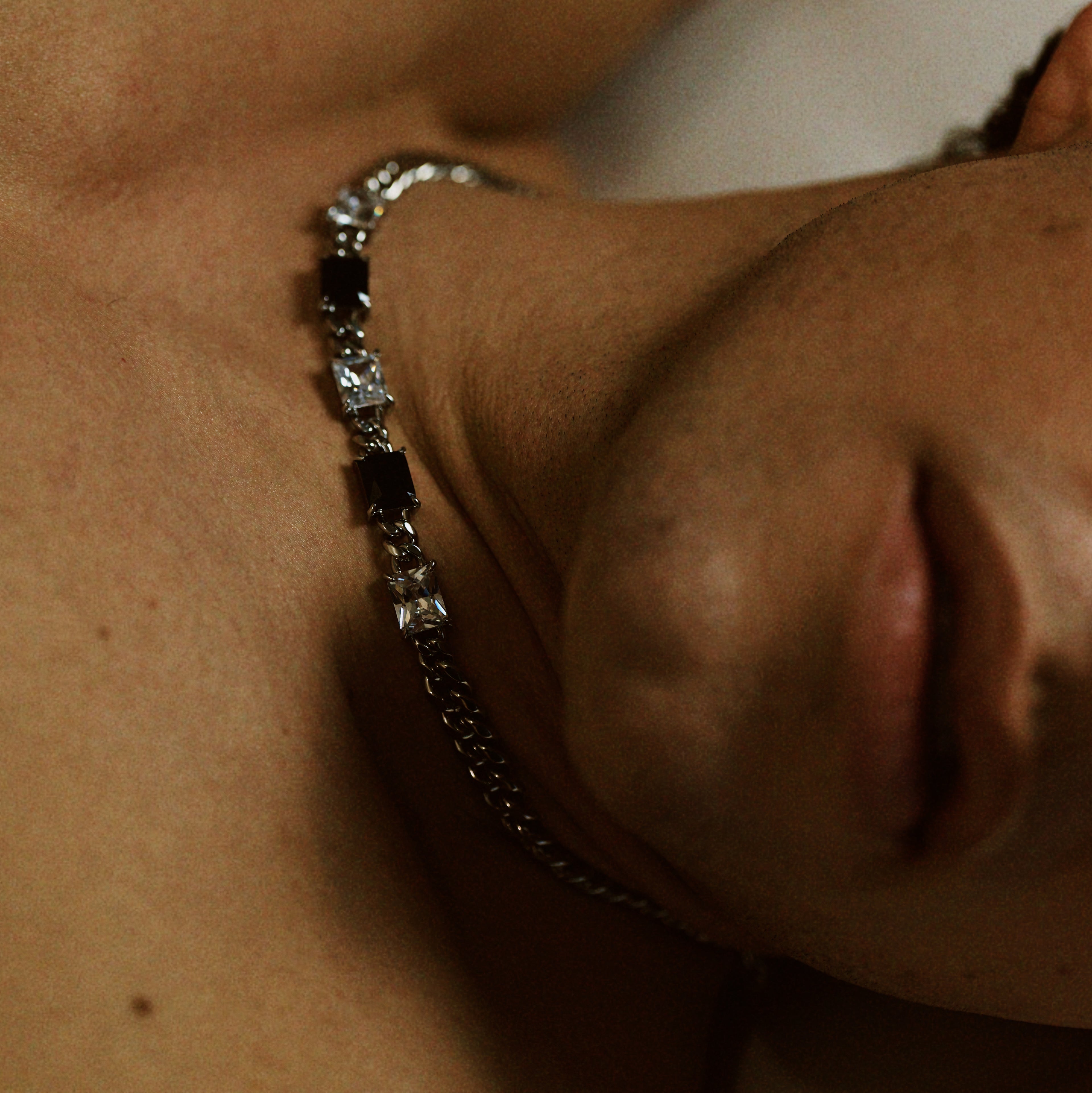 Black and Crystal Necklace