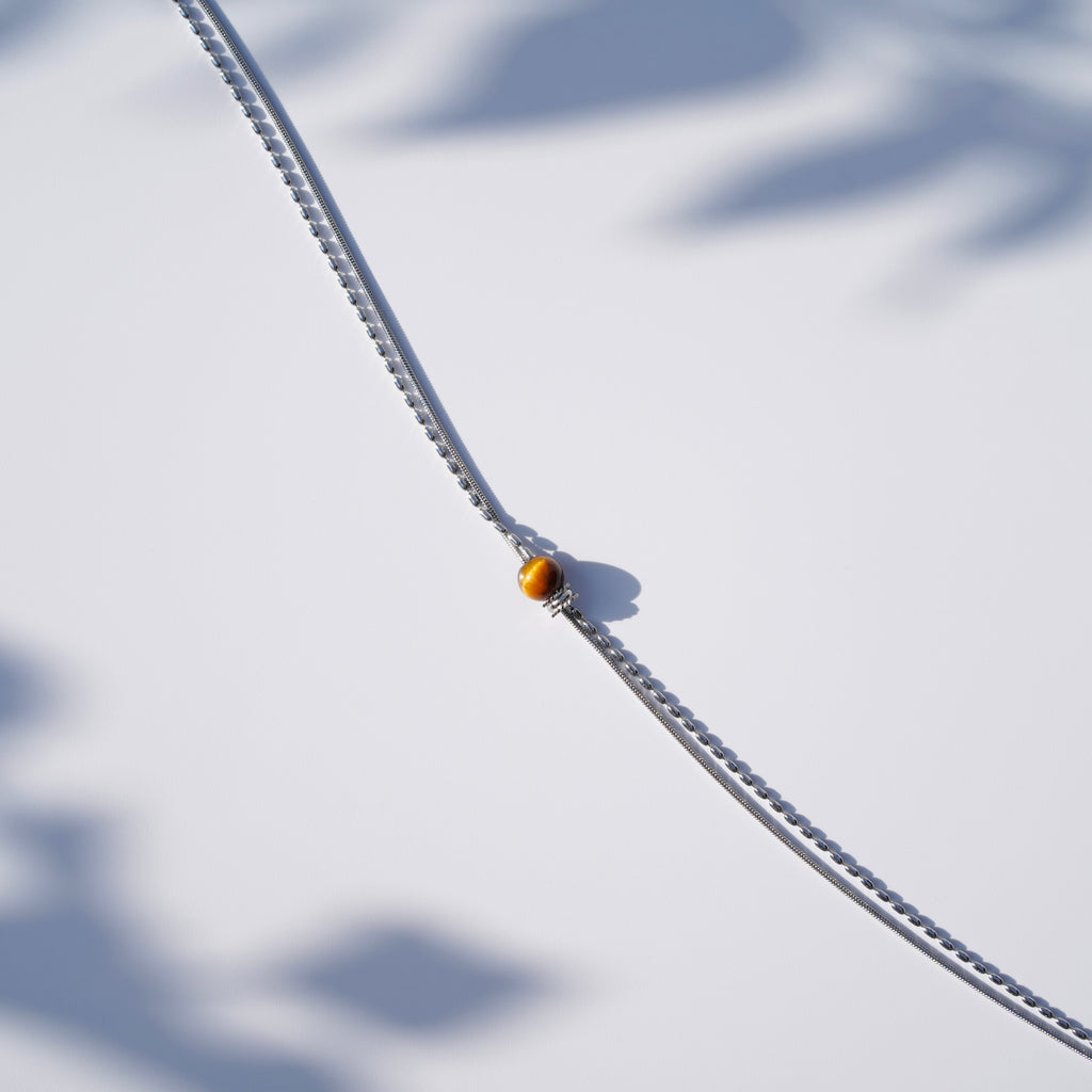 Tiger Eye Necklace - Silver