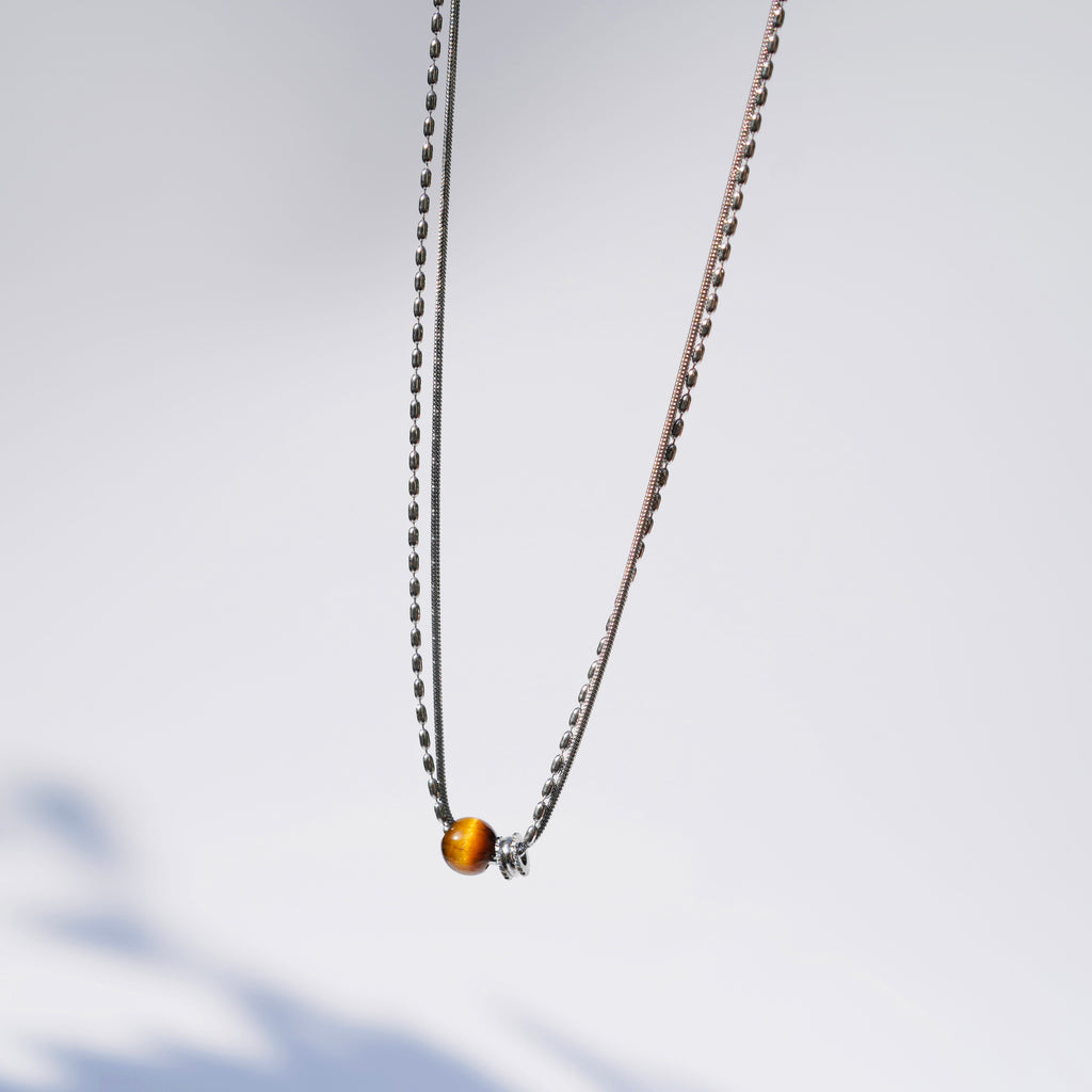 Tiger Eye Necklace - Silver