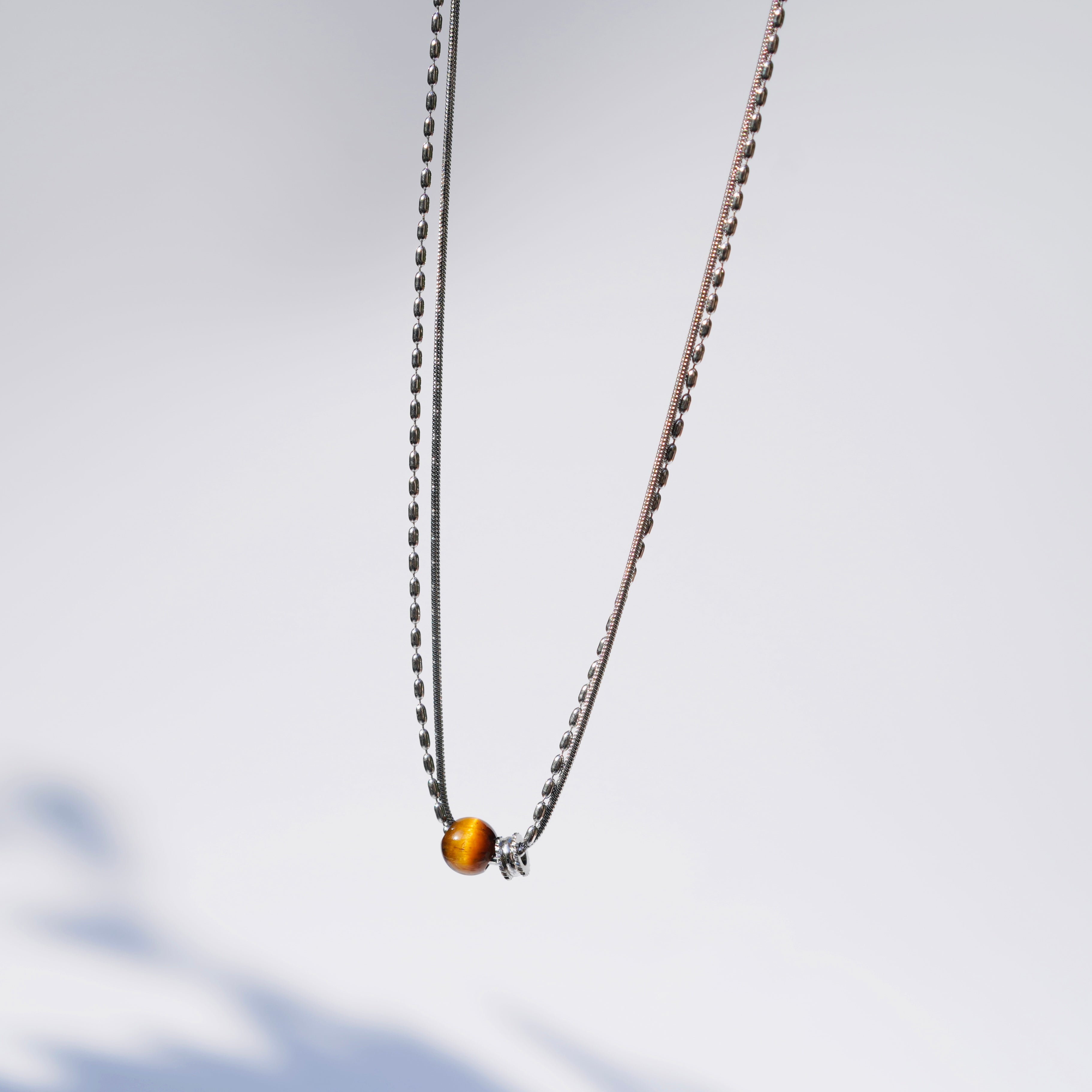 Tiger Eye Necklace - Silver