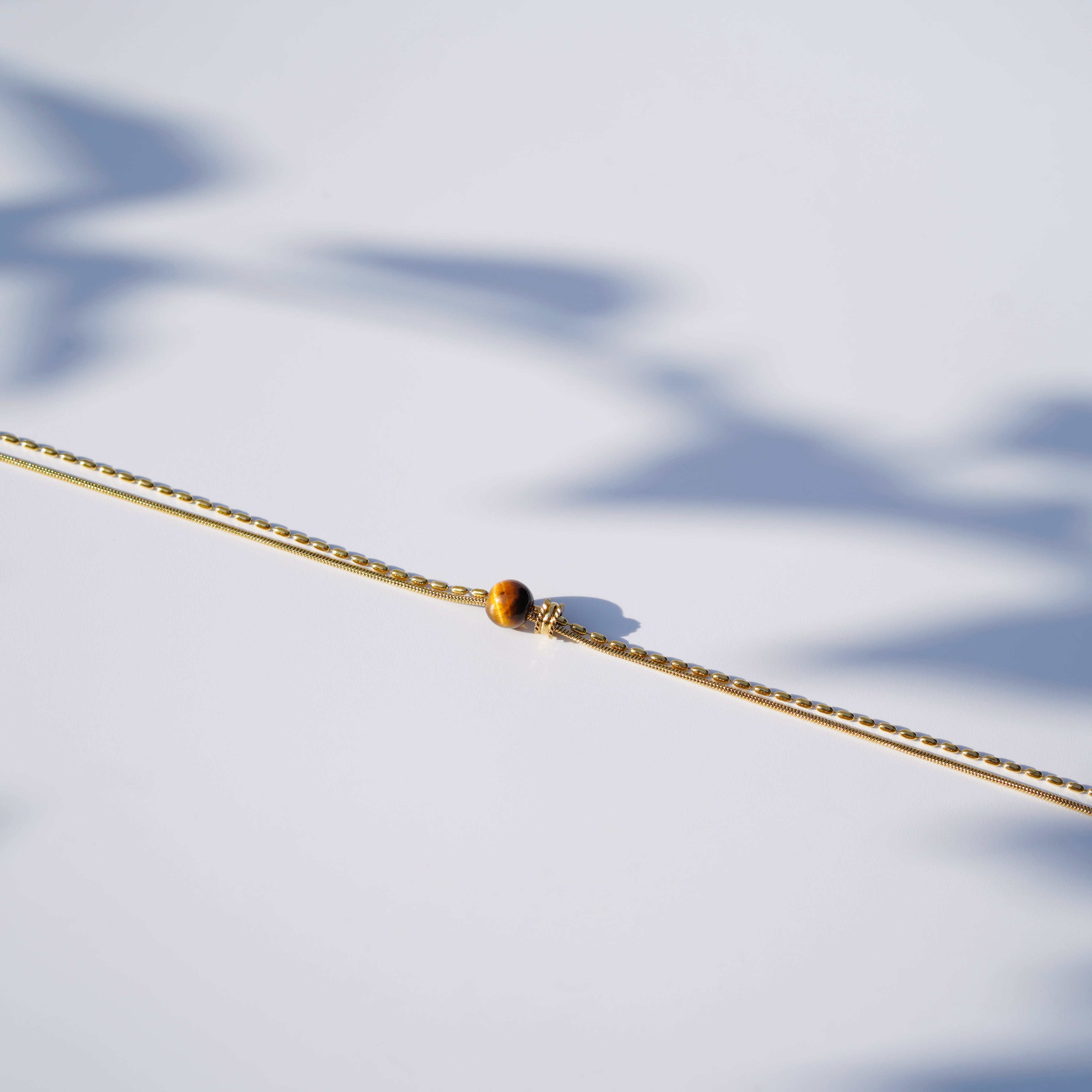 Tiger Eye Necklace - Gold