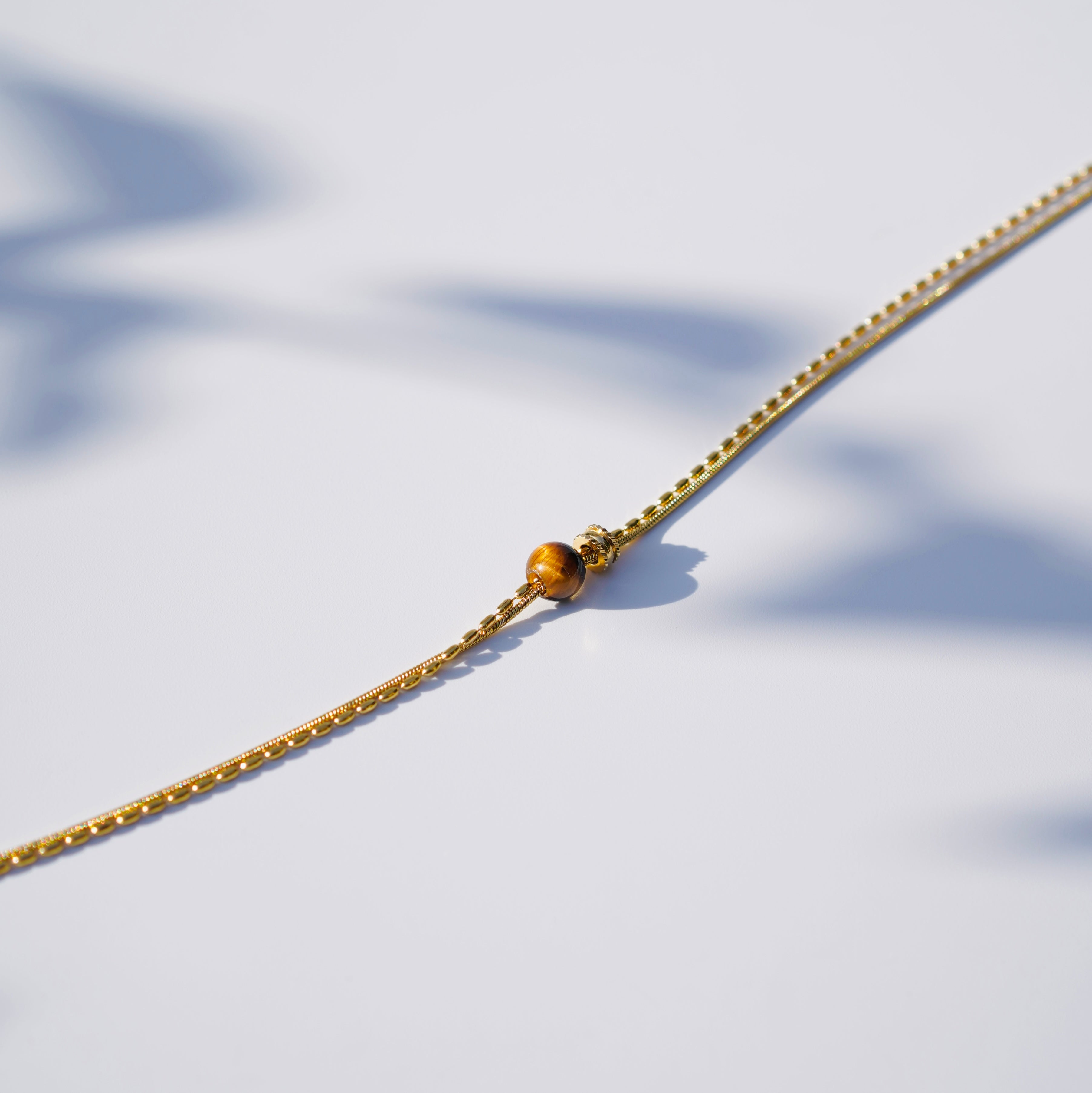 Tiger Eye Necklace - Gold