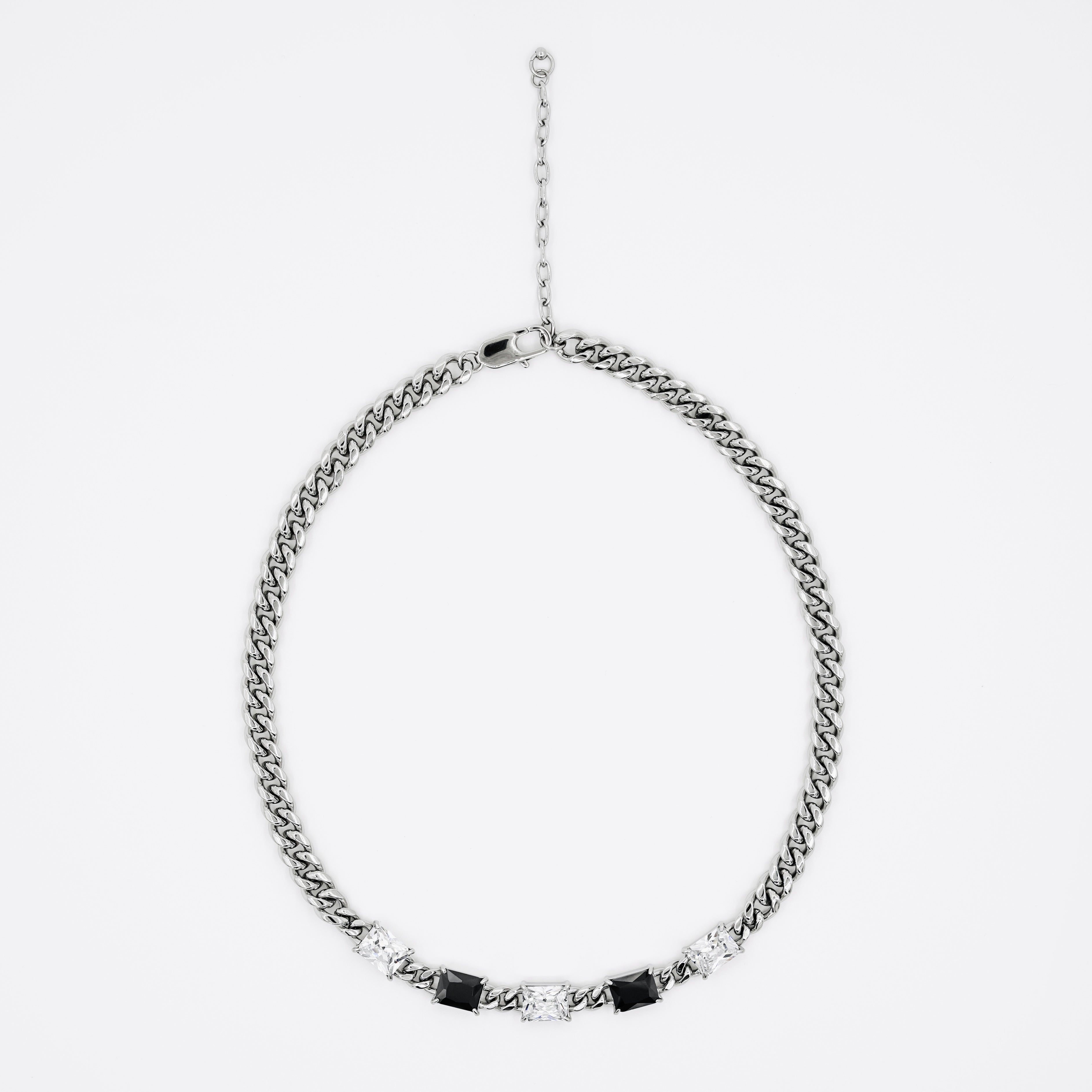 Black and Crystal Necklace