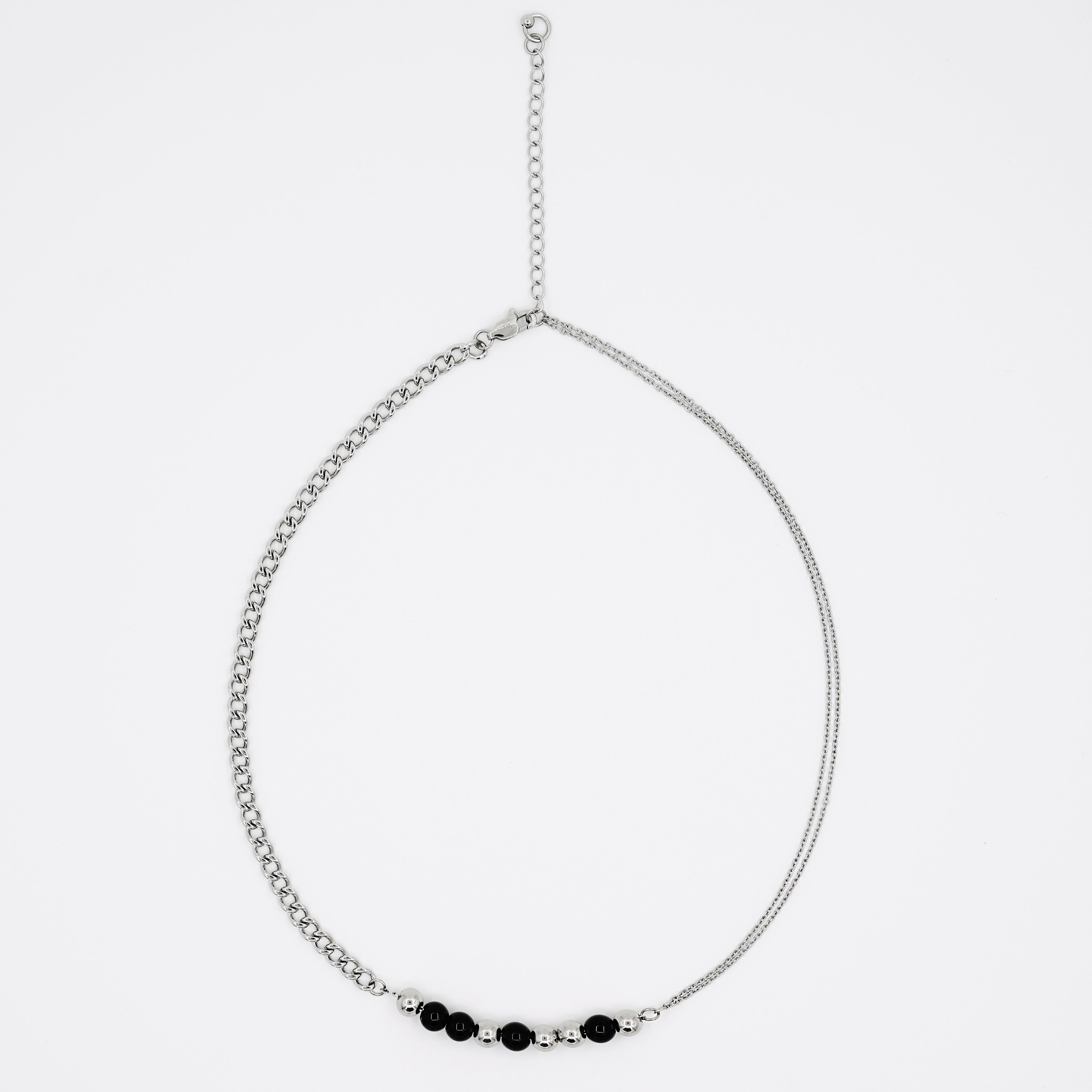 Black Agate Beans Necklace