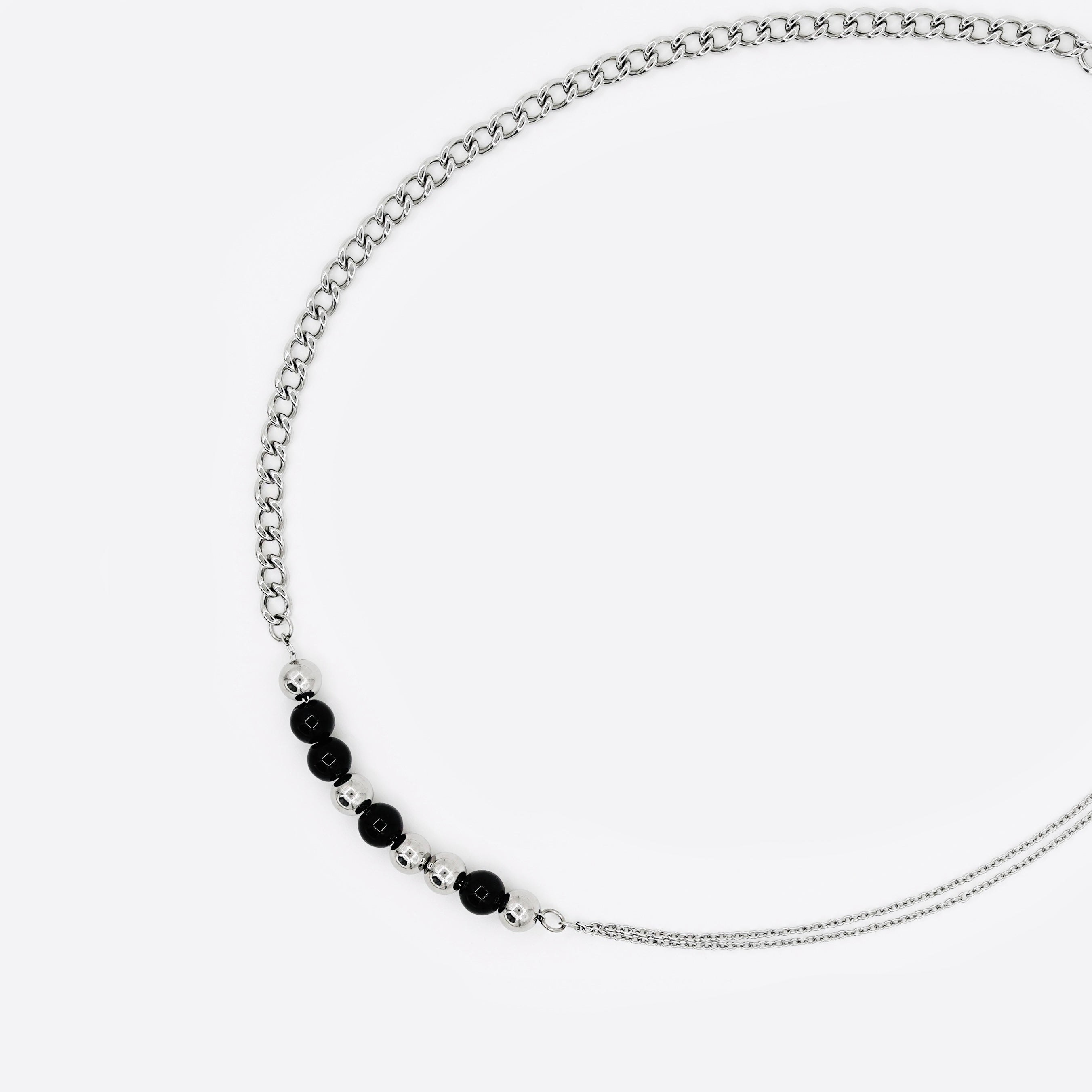 Black Agate Beans Necklace