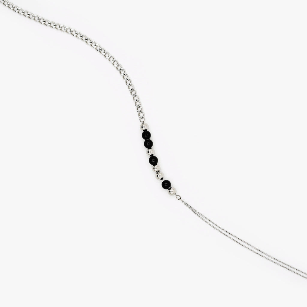 Black Agate Beans Necklace