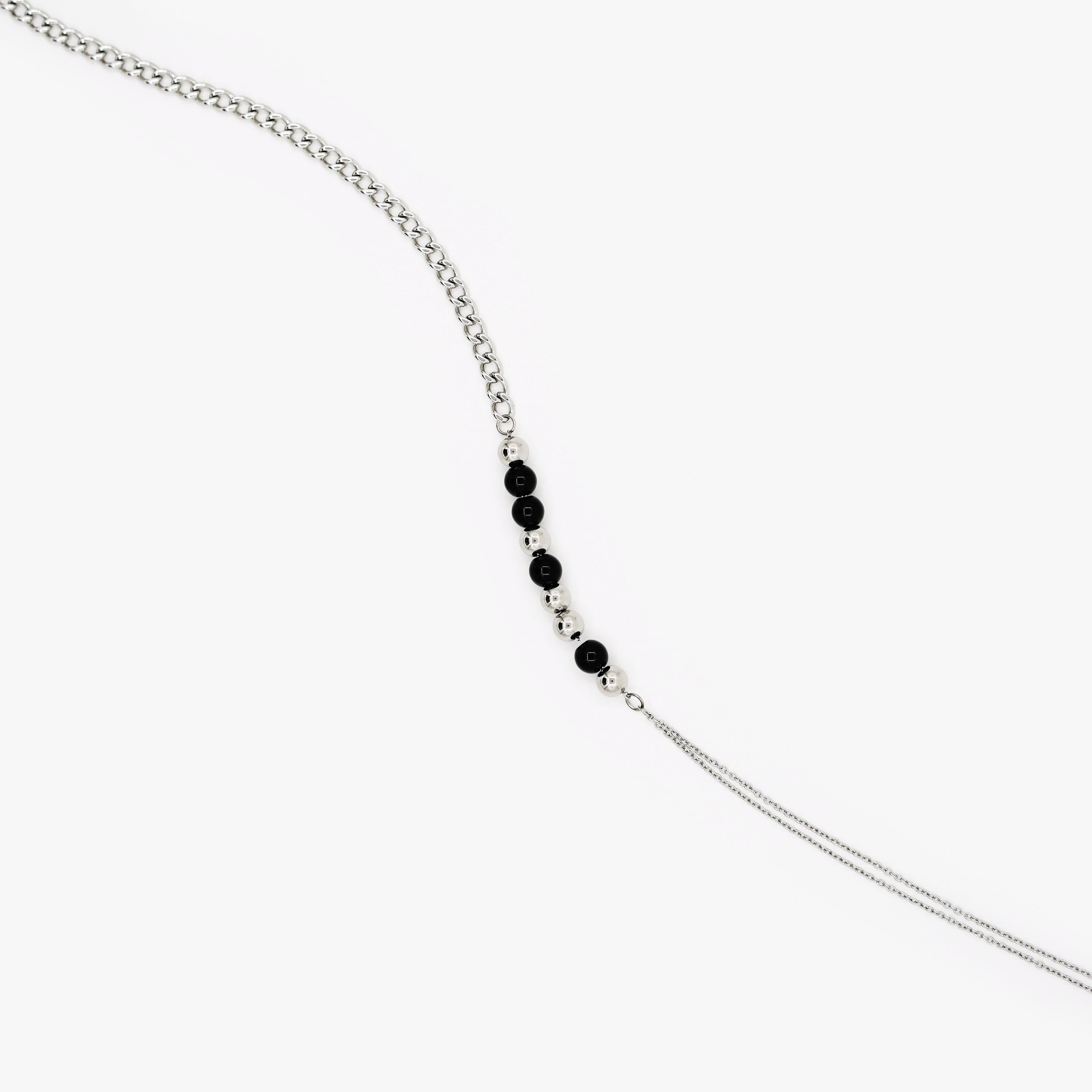 Black Agate Beans Necklace