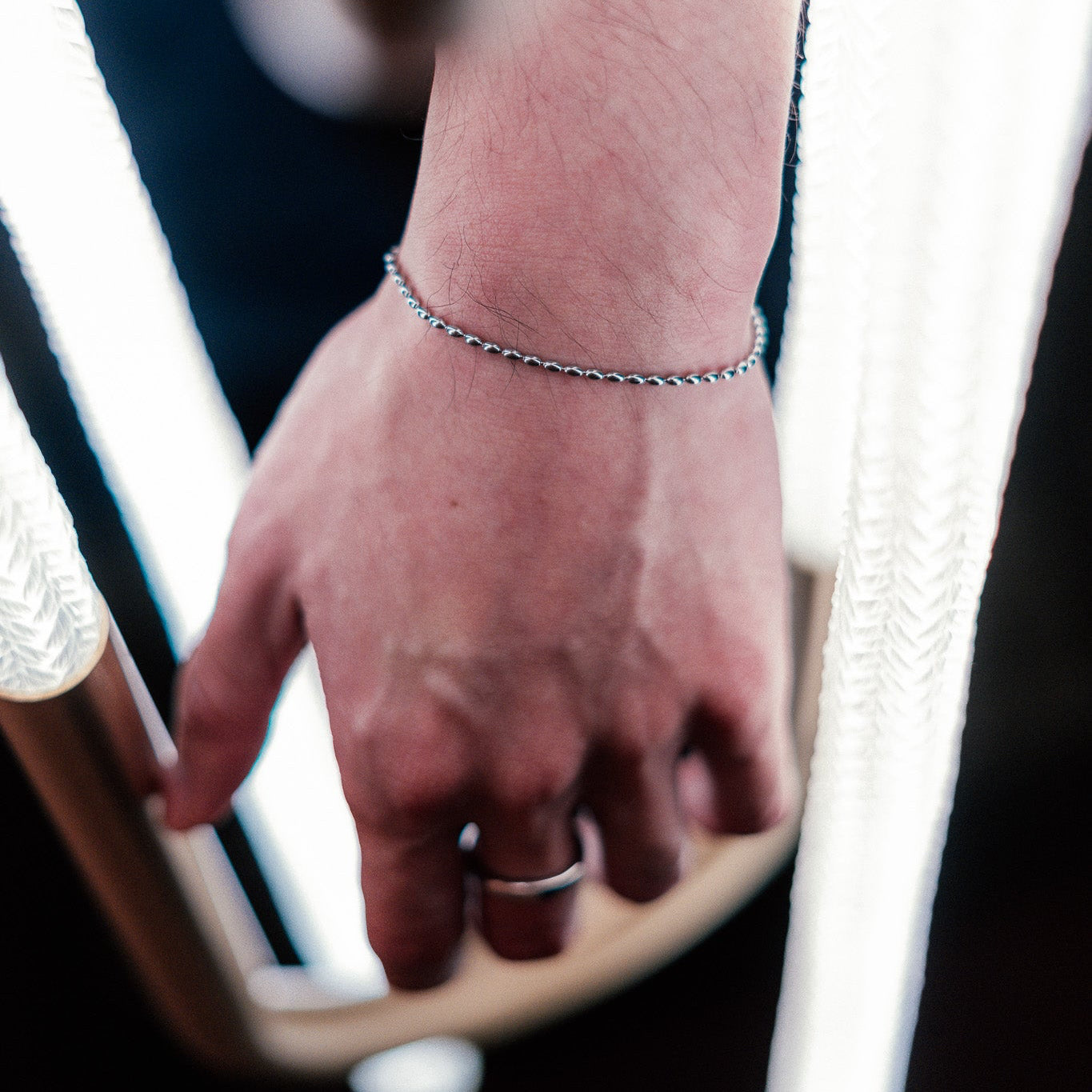 Rice Chain Bracelet - Silver